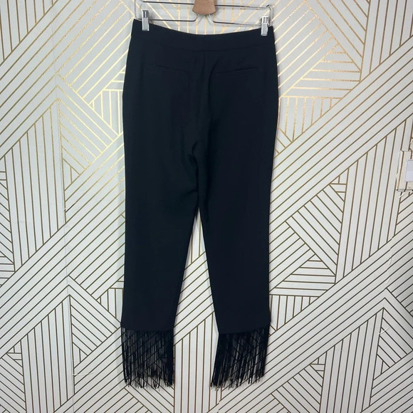 Prabal Gurung Fringe Trousers Pants in Black Size US 2 - Picture 7 of 12